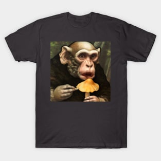 Monkey eating Mushrooms T-Shirt